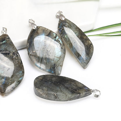 Natural Crystal Gemstone ~ Enriched Labradorite Moonstone Pendant ~ for "Healing, Growth and Meditation"