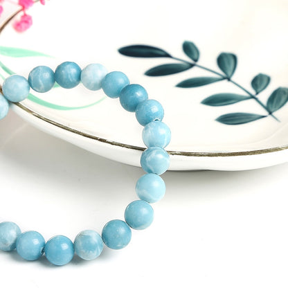 Natural Crystal Gemstone ~ Atlantis Front-blue Ice Larimar Bracelet ~ for "Clarity, Strength and Calm/Relaxed like Water"