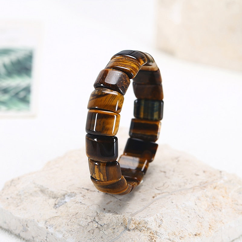 Natural Crystal Gemstone ~ Tiger's Eye and Mookaite Earth Stone Bracelets~ for "Confidence, Strength and Energy"