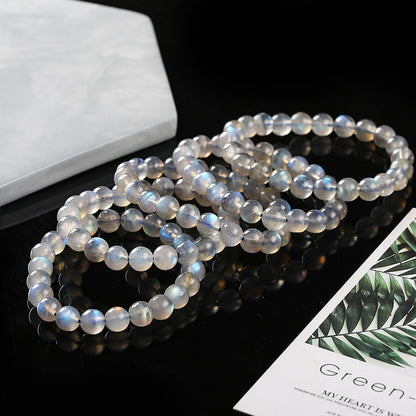 Natural Crystal Gemstone ~ Spectrolite Labradorite Bracelet & Grey Moonstone ~ for "Healing and All Attraction"