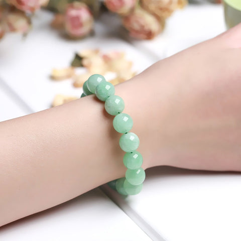 Natural Crystal Gemstone ~ Greenery Jade Bangle ~ for "Abundance, Happiness and Health"