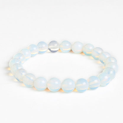 Natural Crystal Gemstone ~ Cat's Eye Stones & Pure Opal Moonstone Bracelet ~ for "Inner Strength and Stability"
