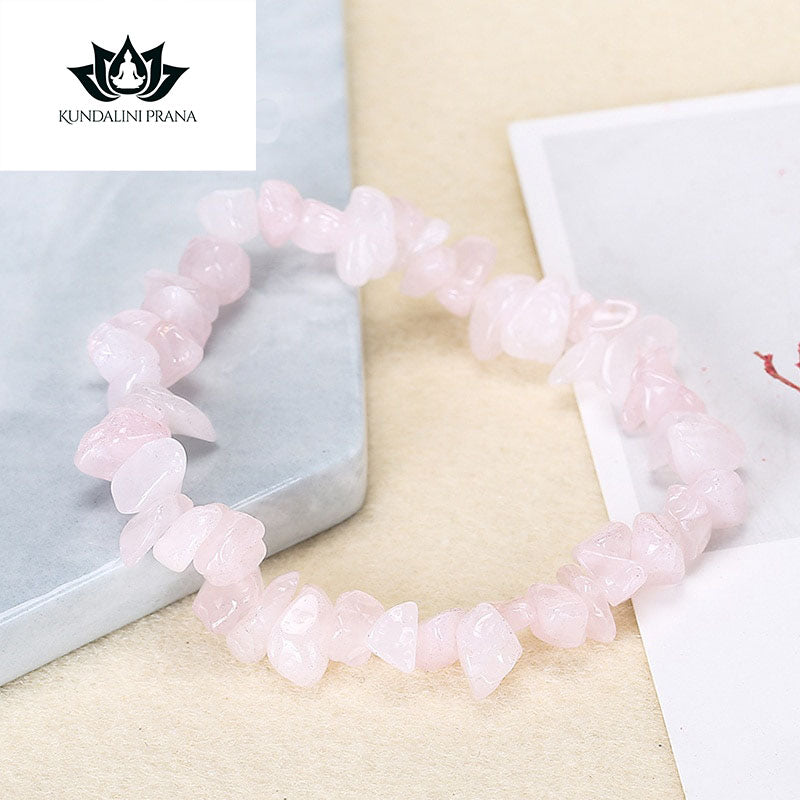 Natural Crystal Gemstone ~ Nature Amethyst & Pure Quartz Bracelet ~ for "All Healing and Protection"