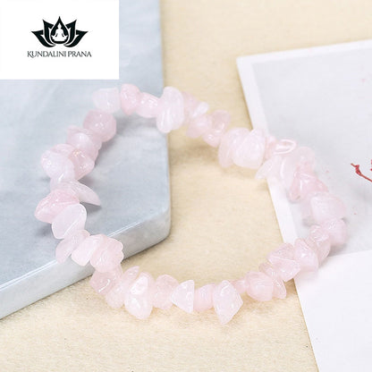 Natural Crystal Gemstone ~ Nature Amethyst & Pure Quartz Bracelet ~ for "All Healing and Protection"