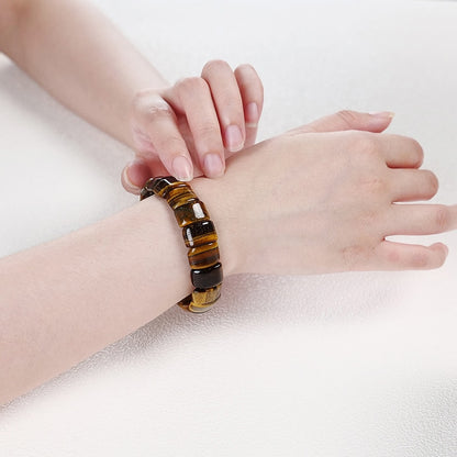 Natural Crystal Gemstone ~ Tiger's Eye and Mookaite Earth Stone Bracelets~ for "Confidence, Strength and Energy"