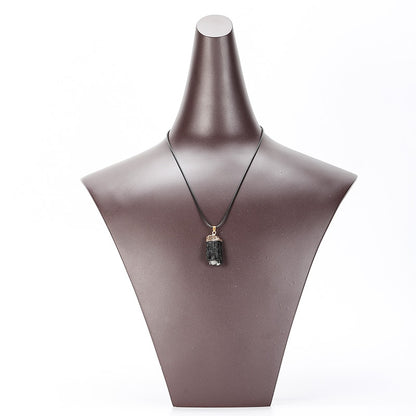 Natural Crystal Gemstone ~ Black Tourmaline Chakra Pendant ~ for "Protection, Stability and Grounding"