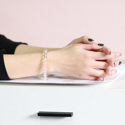 Natural Crystal Gemstone ~ AAA+ Pure Crystal Quartz Bracelet ~ for "Power, Mental Clarity and Energy"