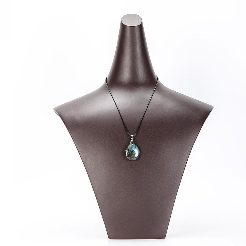 Natural Crystal Gemstone ~ Enriched Labradorite Moonstone Pendant ~ for "Healing, Growth and Meditation"