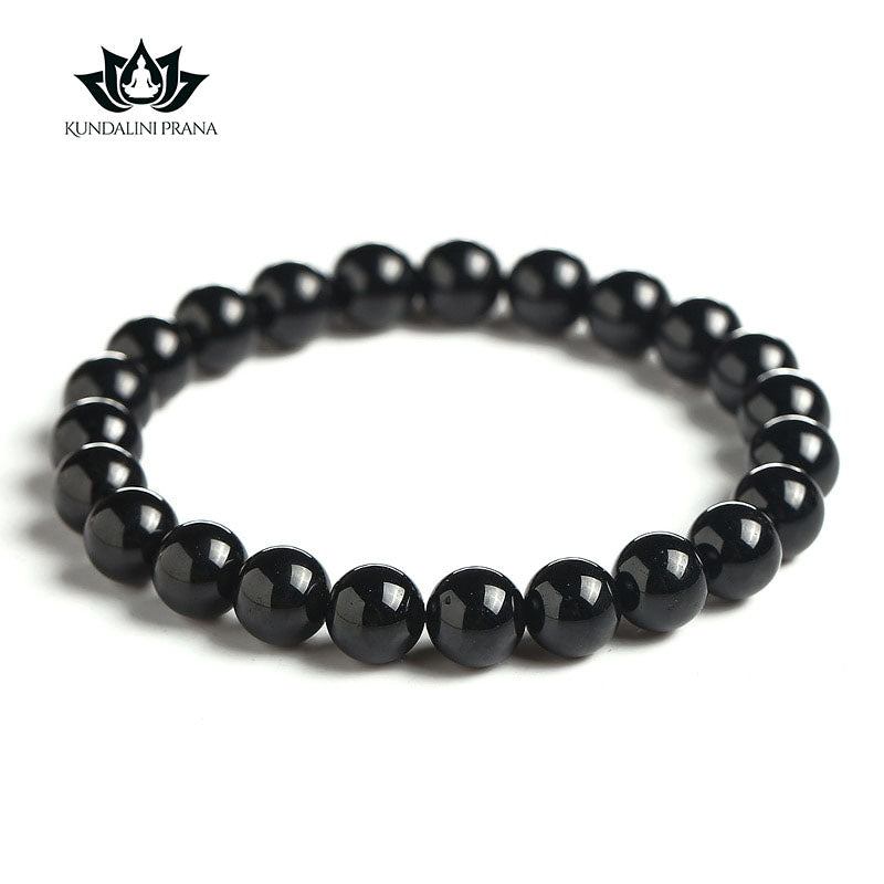 Natural Crystal Gemstone ~ 7A Midnight Tourmaline Bracelet ~ for "Protection, Stability and Grounding"
