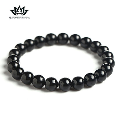 Natural Crystal Gemstone ~ 7A Midnight Tourmaline Bracelet ~ for "Protection, Stability and Grounding"