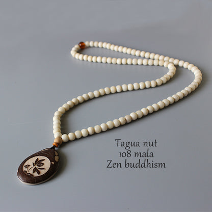 Buddhist Handcrafted Nature Sandalwood Necklace for "Reflection & Solace"