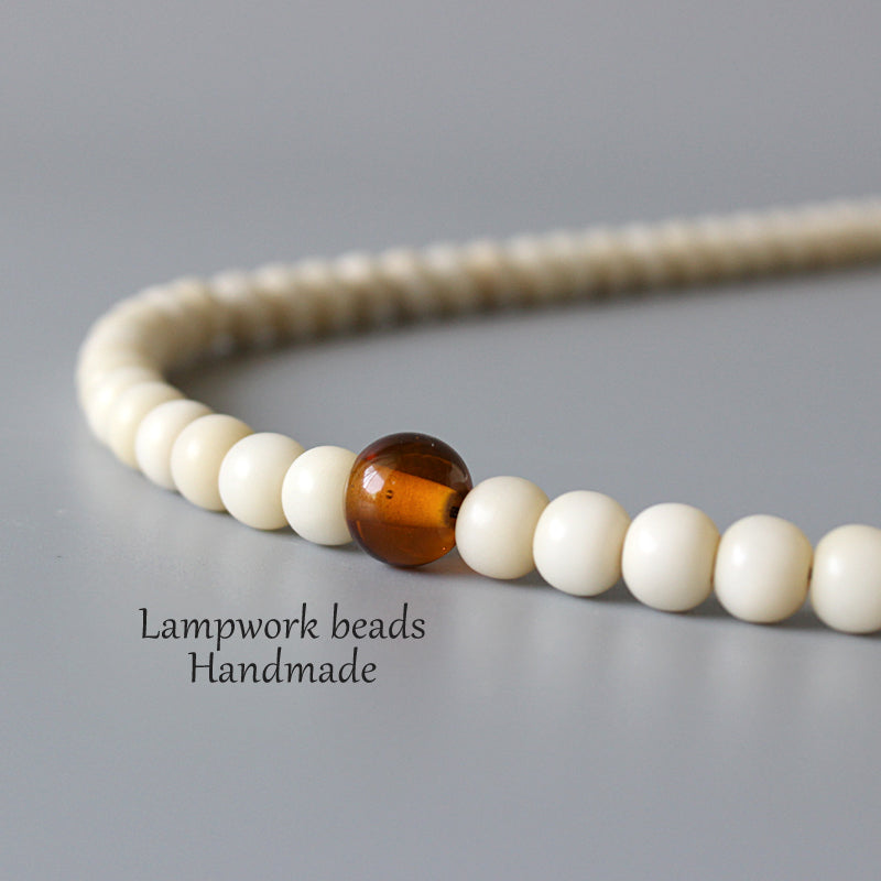 Buddhist Handcrafted Nature Sandalwood Necklace for "Reflection & Solace"