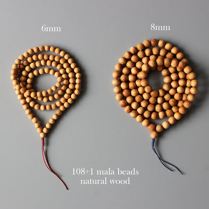 Buddhist Handcrafted Nature Sandalwood Necklace for  "Meditation" - Own Becoming