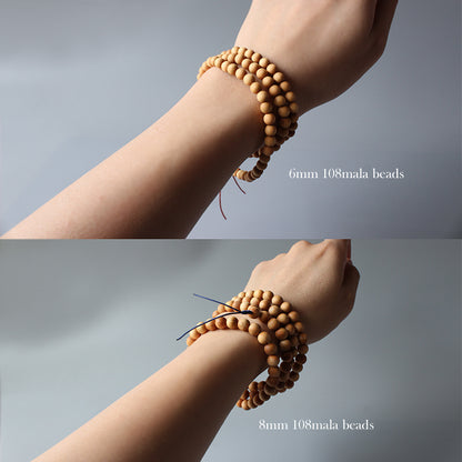 Buddhist Handcrafted Nature Sandalwood Necklace for  "Meditation" - Own Becoming