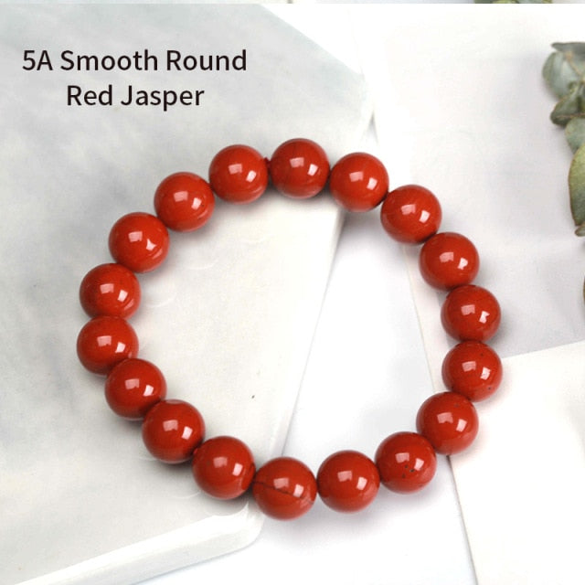 Natural Crystal Gemstone ~ Clear Red Jasper Bracelet ~ for 