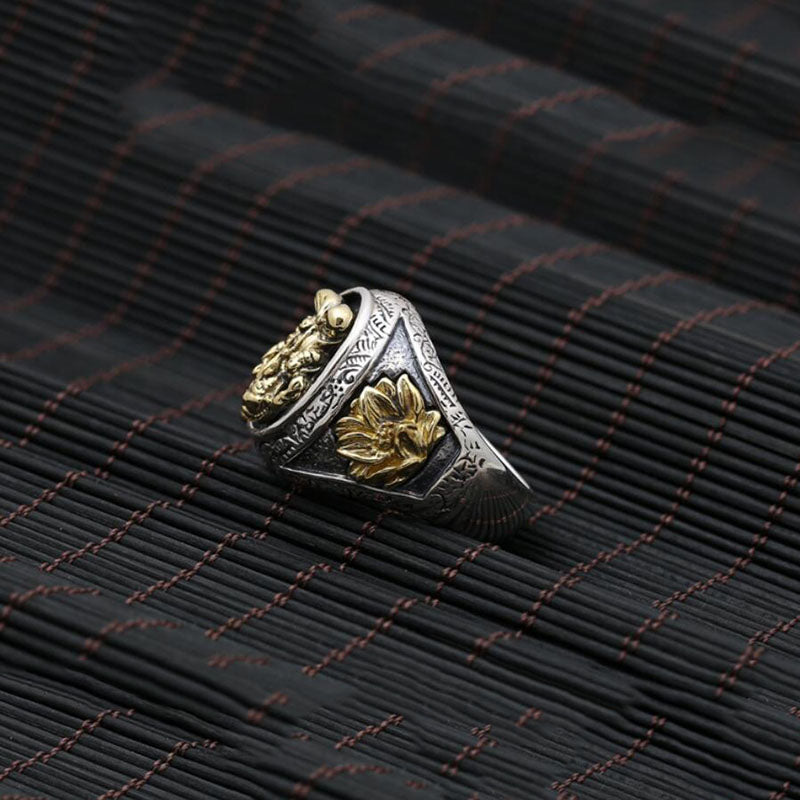 Vināyaka Elephant God Ring of Luck and Positivity (Silver)