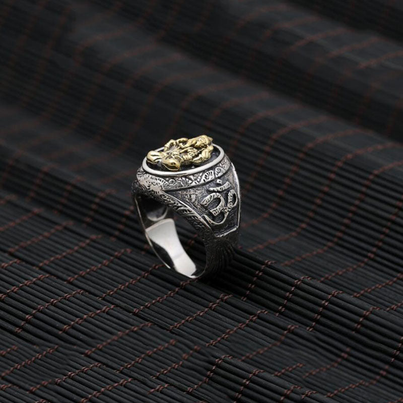 Vināyaka Elephant God Ring of Luck and Positivity (Silver)
