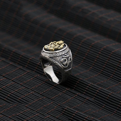 Vināyaka Elephant God Ring of Luck and Positivity (Silver)