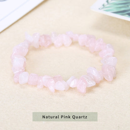 Natural Crystal Gemstone ~ Nature Amethyst & Pure Quartz Bracelet ~ for "All Healing and Protection"