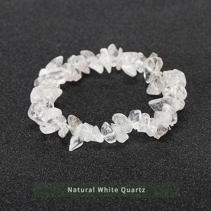 Natural Crystal Gemstone ~ Nature Amethyst & Pure Quartz Bracelet ~ for "All Healing and Protection"