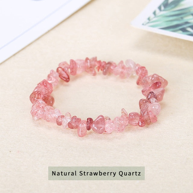Natural Crystal Gemstone ~ Nature Amethyst & Pure Quartz Bracelet ~ for "All Healing and Protection"