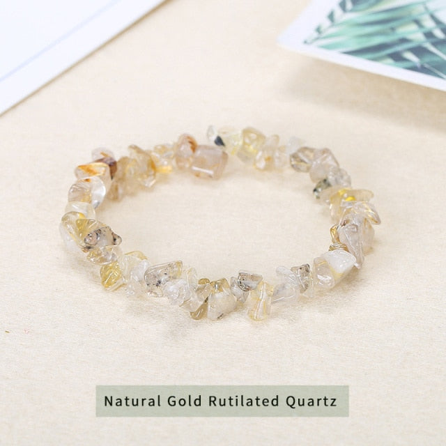 Natural Crystal Gemstone ~ Nature Amethyst & Pure Quartz Bracelet ~ for "All Healing and Protection"