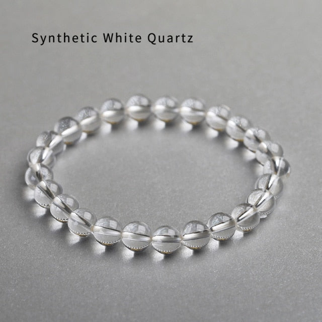 Natural Crystal Gemstone ~ AAA+ Pure Crystal Quartz Bracelet ~ for "Power, Mental Clarity and Energy"