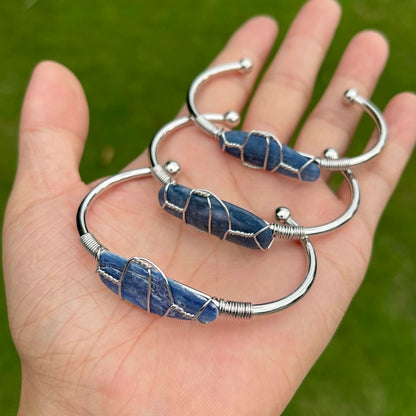 Natural Crystal Gemstone ~ Color Defined Clear Quartz Bracelet ~ for "Healing, Growth and Protection"