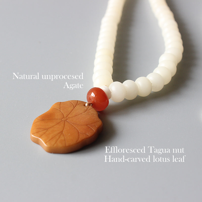 Spiritual Bloom Pendant (Tagua Nut and Bodhi Seed)