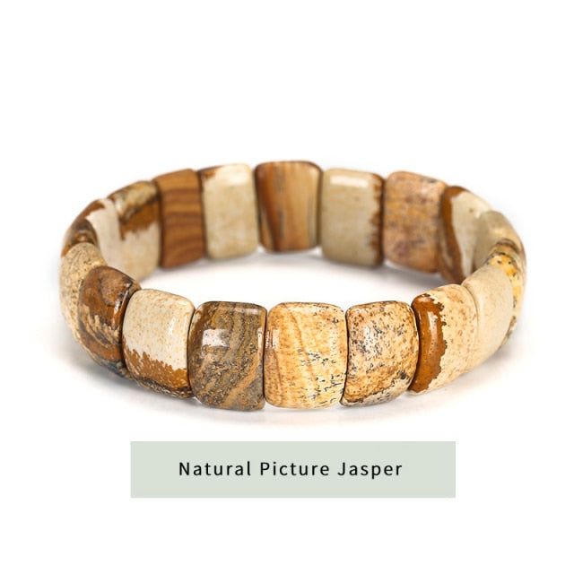 Natural Crystal Gemstone ~ Tiger's Eye and Mookaite Earth Stone Bracelets~ for "Confidence, Strength and Energy"