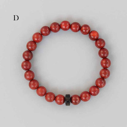 Buddhist Handcrafted Nature Sandalwood Bracelet for "Integrity & Loyalty" - Om Ma Ni Pad Me Hum Center