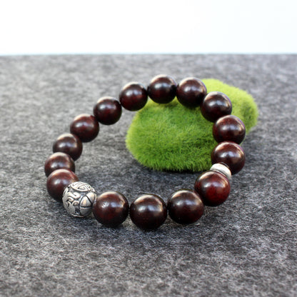 Buddhist Handcrafted Nature Sandalwood Illness Protection Bracelet
