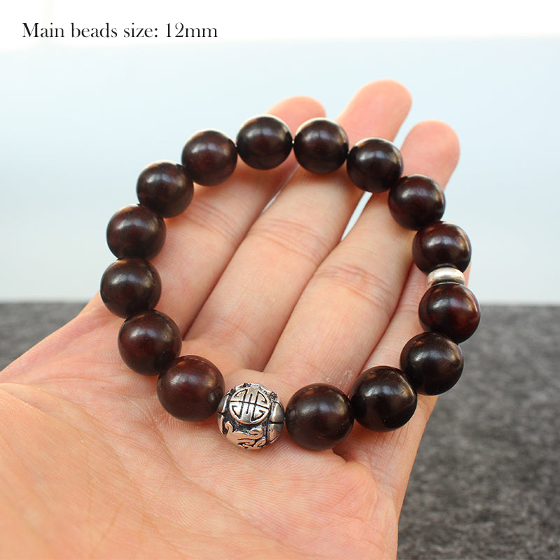Buddhist Handcrafted Nature Sandalwood Illness Protection Bracelet