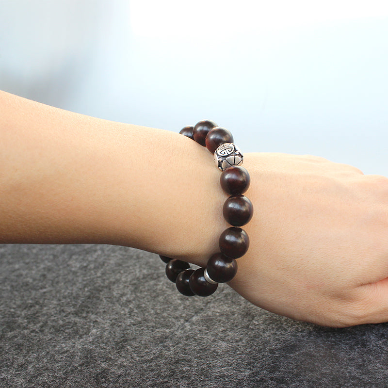 Buddhist Handcrafted Nature Sandalwood Illness Protection Bracelet