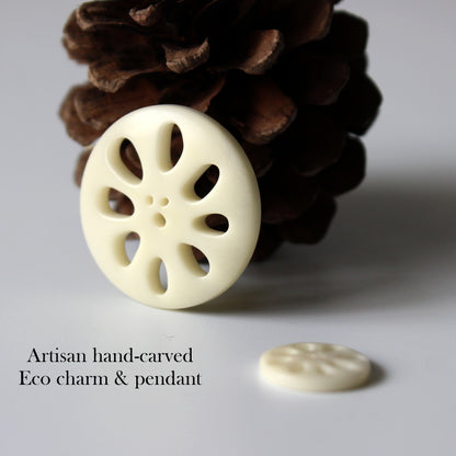 Lotus Root Pendant (Tagua Nut)