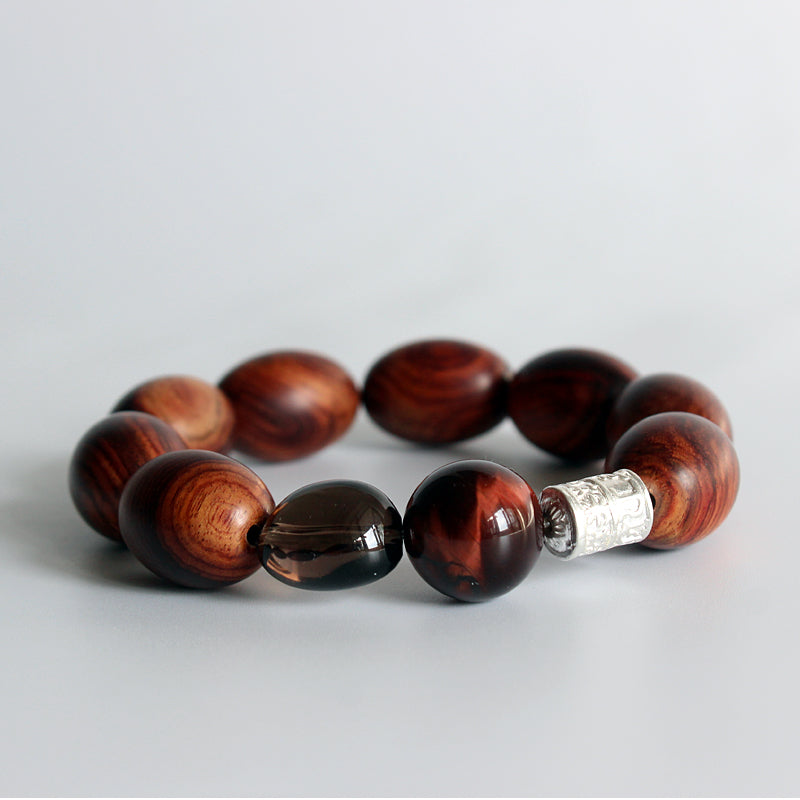 Buddhist Handcrafted Nature Sandalwood Bracelet for "Stability & Debonair"