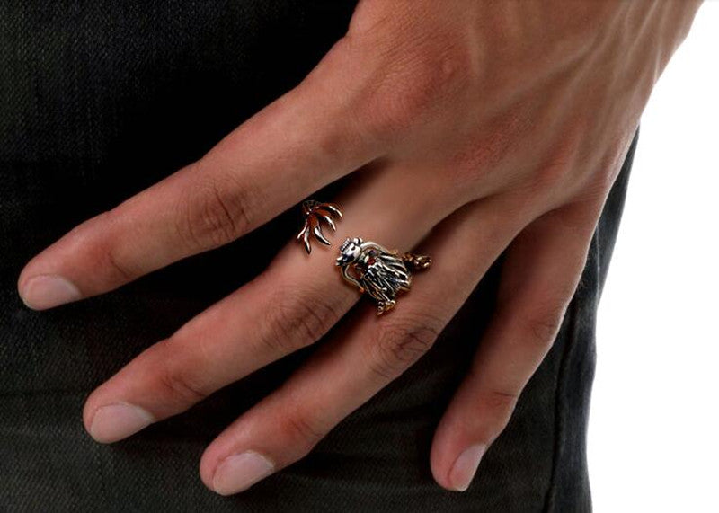 Powerful Dragon Ring for Positive Energy (Silver)