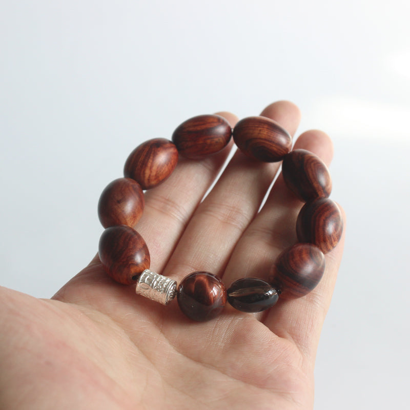 Buddhist Handcrafted Nature Sandalwood Bracelet for "Stability & Debonair"