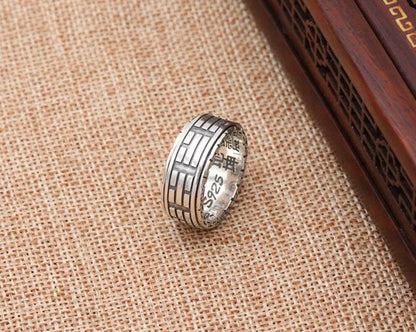 Tai Chi Ring of Balance and Peace (Silver)