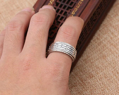 Tai Chi Ring of Balance and Peace (Silver)