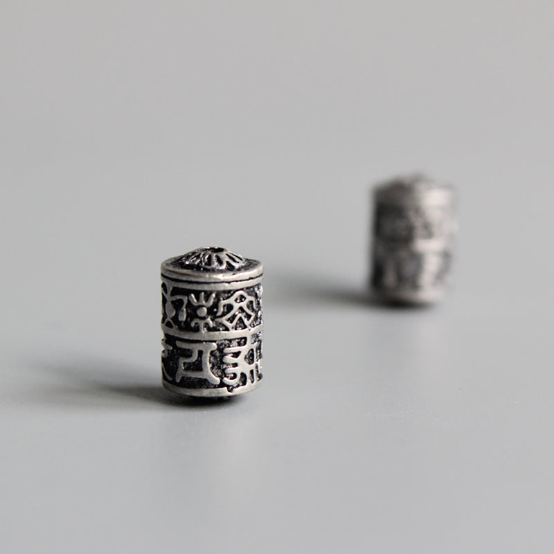 Tibetan Buddhist Luck Pendant (White Copper)