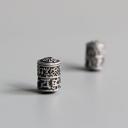 Tibetan Buddhist Luck Pendant (White Copper)