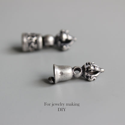 Vajra Bell Pendant (White Copper)