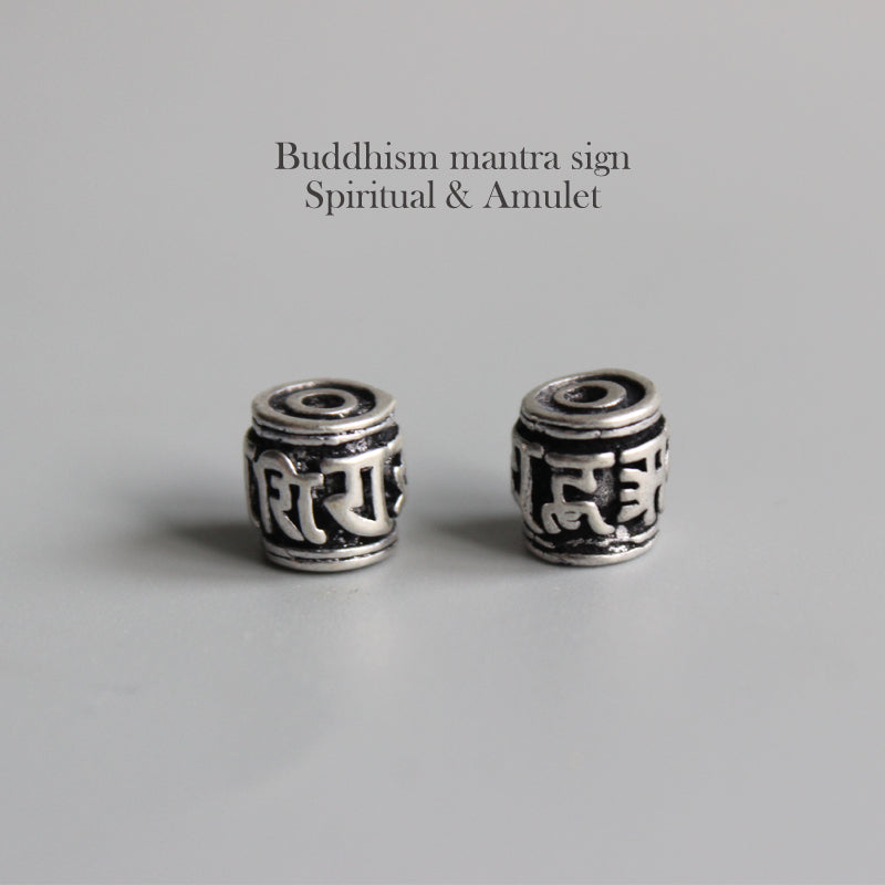 Lucky Mantra Sign Pendant (White Copper)
