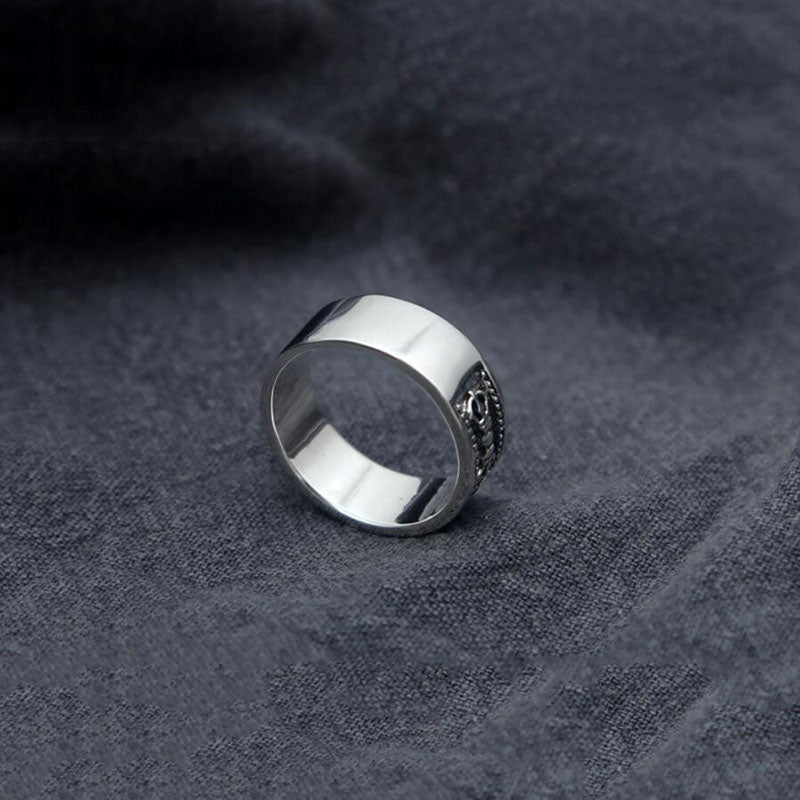 Atmospheric Ring of Traditional Buddhism (Silver)