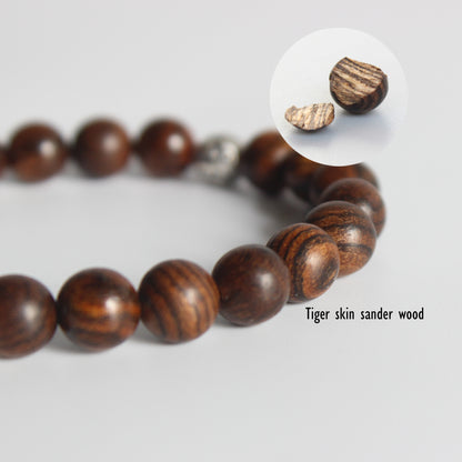 Buddhist Handcrafted Nature Sandalwood Bracelet for "Unity" (made with Holy Buddha Charm)
