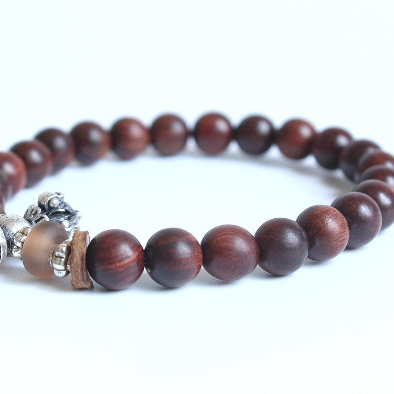Buddhist Handcrafted Nature Sandalwood Bracelet for "Honesty"