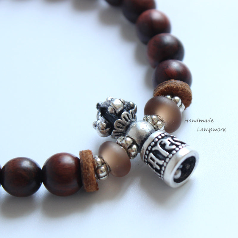 Buddhist Handcrafted Nature Sandalwood Bracelet for "Honesty"