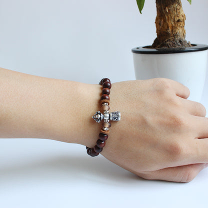 Buddhist Handcrafted Nature Sandalwood Bracelet for "Honesty"