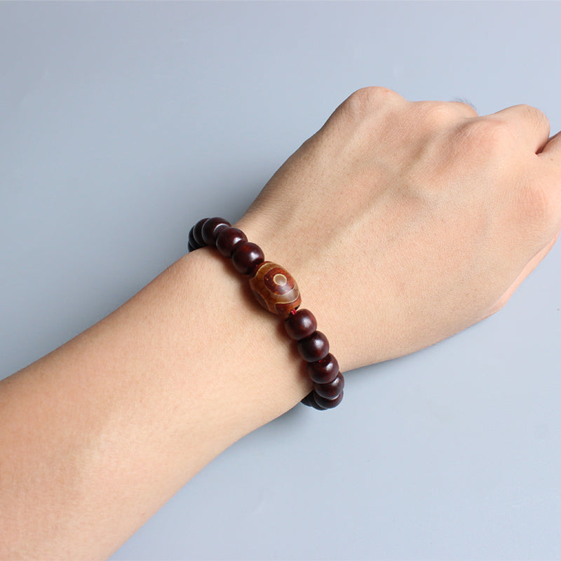 Buddhist Handcrafted Nature Sandalwood Bracelet for "Deep Faith"
